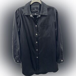 Bagatelle Black Faux Leather Shirt